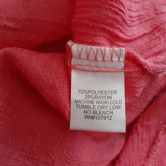 Maria Gabrielle Pink Salmon Cool Gauze Blouse Back Metal Reverse Sewn Zipper L - Picture 7 of 11